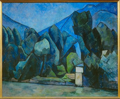 منظر طبيعي مع نهر (لوحة على قماش) بواسطة الكسندر كانولدت