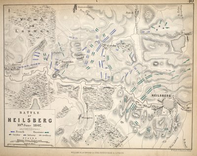 خريطة Heilsberg ، التي نشرها ويليام بلاكوود وأولاده ، ادنبره اوند لندن ، 1848 (نقش يدوي) بواسطة الكسندر كيث جونستون
