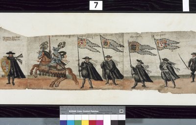تفاصيل من موكب الجنازة Huntly ، التي قيل أنها استخدمت في مراسم تأبين جورج الأول ، مركيز هنتلي بواسطة الكسندر كينكيد