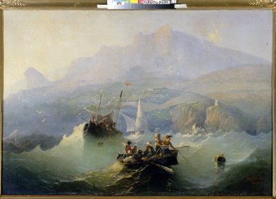المهربون. (المهربون). لوحة للكسندر ماتفييفيتش دوروغوف (1819-1850) ، زيت على قماش بواسطة الكسندر ماتفييفيتش دوروجوف