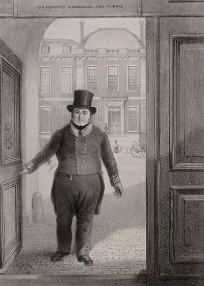 بوابة المدخل ، المتحف البريطاني ، هولبورن ، لندن ، c1850 بواسطة الكسندر أودريسكول