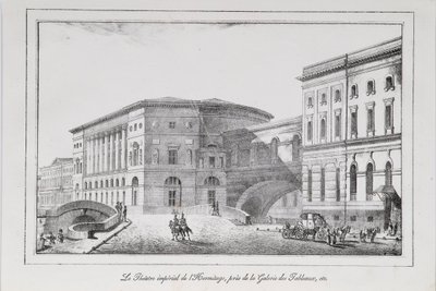 مسرح الأرميتاج في سلسلة سانت بطرسبرغ مناظر سانت بطرسبرغ ، 1820s بواسطة ألكسندر بلوخارت