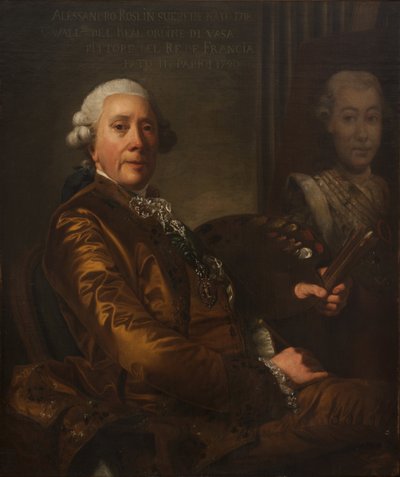 صورة ذاتية - صورة ذاتية ، بقلم روزلين ، ألكساندر (ألكسندر) (1718-1793). زيت على قماش. الأبعاد: 100 * 85 سم. المتحف الوطني ستوكهولم بواسطة الكسندر روسلين