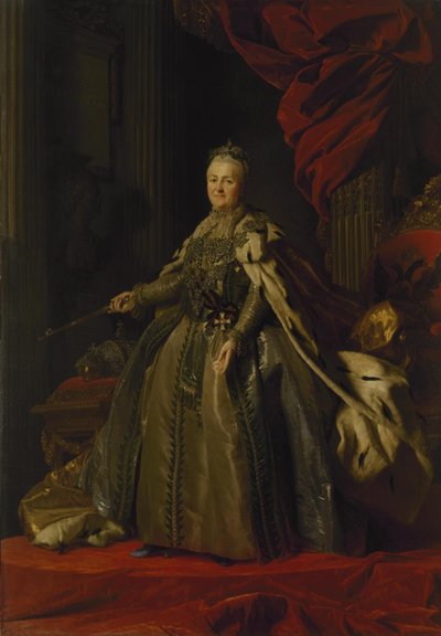 صورة لكاترين الثانية ، 1776-1777 بواسطة الكسندر روسلين