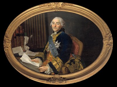 صورة سيزار غابرييل (1712-1785) كونت تشويسيول - تشيفيني ، دوق براسلين ، وزير الخارجية آنذاك للبحرية. رسم الكسندر روزلين (1718-1793). خافت. 0،94 × 1،31 م. فرساي ، متحف دو شاتو. - صورة سيزار جبرائيل (1712 بواسطة الكسندر روسلين