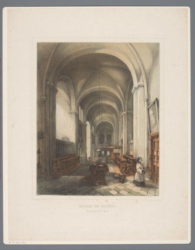 داخل كنيسة دير رولدوك Église de Rolduc ، Style Roman XIIme Siècle (العنوان على الكائن) Rolduc et ses environs (عنوان المسلسل) بواسطة الكسندر شيبكنز