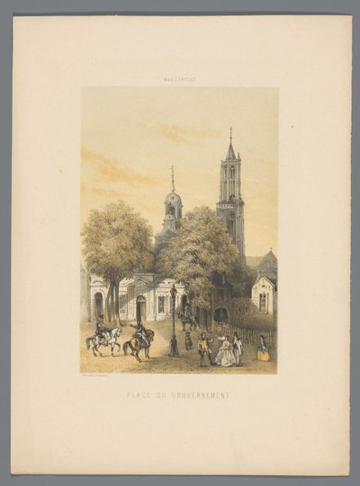 منزل الحرس القديم مع مربع في ماستريخت Place du gouvernement (العنوان على الكائن) Monuments de Maastricht (عنوان السلسلة) بواسطة الكسندر شيبكنز