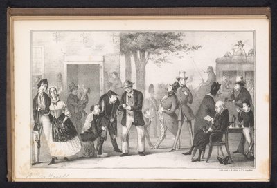 رسم كاريكاتوري في تقويم طلاب ليدن ، 1843 عشب نيكوتيان (العنوان على الكائن) بواسطة الكسندر فير هويل