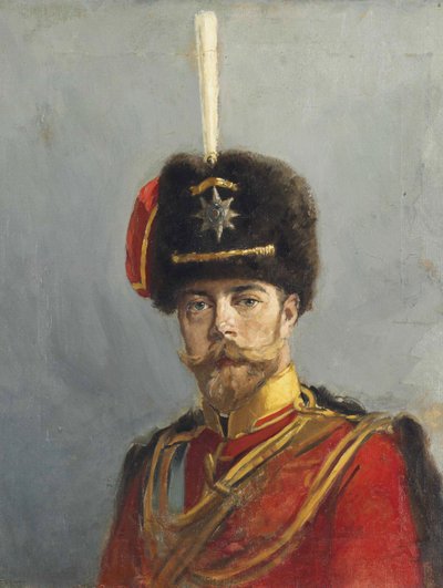 صورة للإمبراطور نيكولاس الثاني (1868-1918) بواسطة ماكوفسكي ، ألكسندر فلاديميروفيتش (1869-1924). زيت على قماش ، ج. 1907 ، الأبعاد: 62،9x47،5. مجموعة خاصة بواسطة ألكسندر فلاديميروفيتش ماكوفسكي