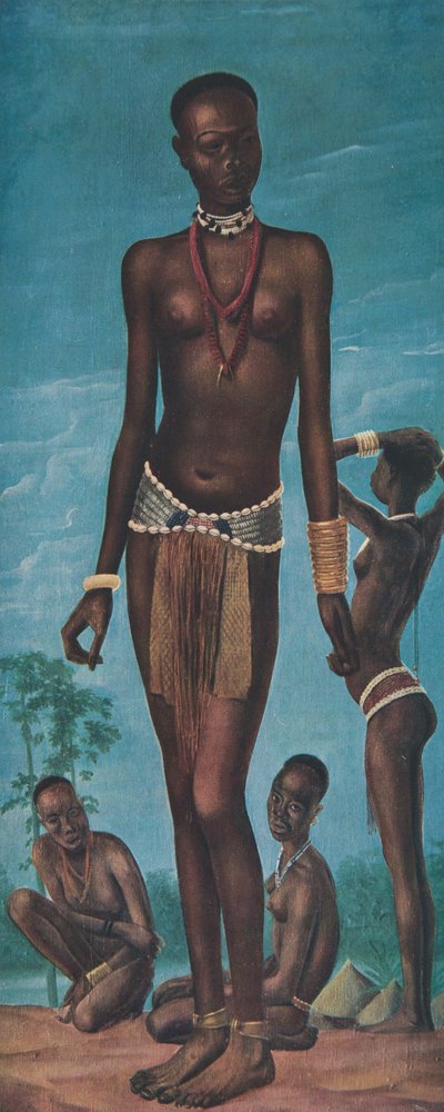 دابوا ، الفتاة الصغيرة سارة (فورت أركامبولت) ، من رسومات ولوحات أفريقية ، تم إعدامها خلال رحلة سيتروين سنتر أفريقيا ، البعثة الثانية Haardt Audouin-Dubreuil ، حانة. باريس ، 1927 (العقيد بواسطة ألكسندر ياكوفليف