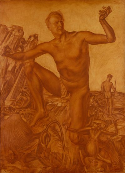 صورة المغني فيودور شاليابين 1873-1938 ، 1917 بواسطة ألكسندر يفجينيفيتش ياكوفليف