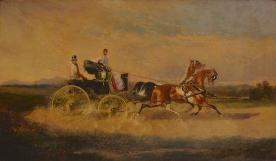 إمبراطور النمسا فرانز جوزيف الأول يركب مع شاحنته ، 1864. بواسطة ألكسندر فون بنسا