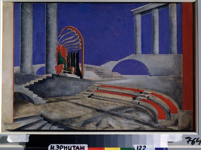مراجعة تصميم المسرح لـ Edition Decors de Theatre. أعمال الكسندرا الكسندروفنا إكستر (1882-1949) ، ألوان مائية وغواش على ورق ، منتصف عام 1920. فن التصوير الروسي ، القرن العشرين. شارك بواسطة الكسندرا الكسندروفنا اكستر