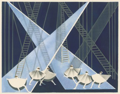 تصميم خلاب من مجموعة Décors de Théâtre ، 1930. بواسطة الكسندرا الكسندروفنا اكستر
