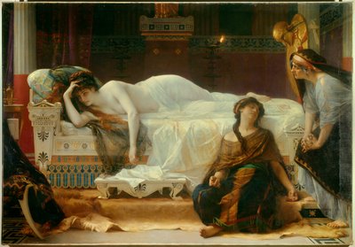Phedre Phedre, in love with her son-in-law Hippolyte, is in despair. Painting by Alexandre Cabanel (1823-1889) بواسطة ألكسندر كابانيل