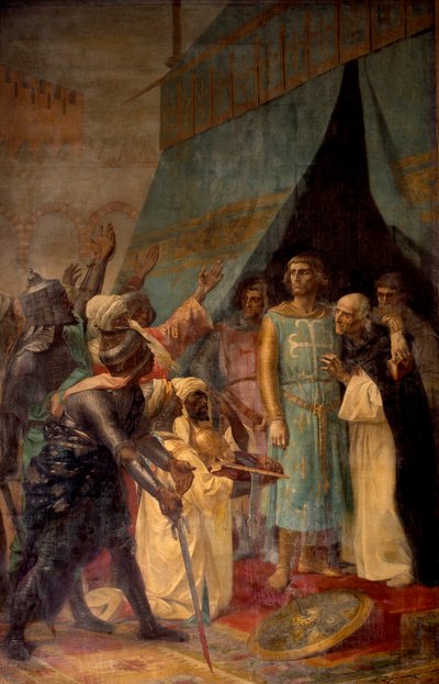 الحملة الصليبية السابعة: الملك لويس التاسع (سانت لويس) (1214-1270) في القدس. لوحة ألكسندر كابانيل (1823-1889) القرن التاسع عشر في باريس ، بانثيون بواسطة ألكسندر كابانيل