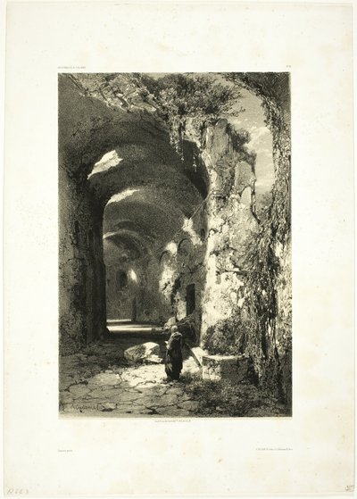 خراب مدرج في Pouzzoles (مملكة نابولي) ، اللوحة 9 من Oeuvres de A. Calame بواسطة الكسندر كالامي