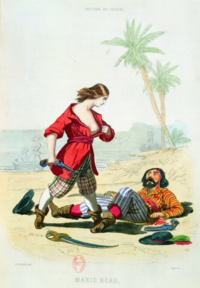 ماري ريد (ت 1720) من "Histoire des Pirates" بقلم P. كريستيان ، نقشها A. Catel ، 1852 بواسطة الكسندر ديبيل