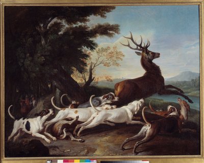 الصيد: "" Debuche du deer "" لوحة فرانسوا ديسبورتس (1661-1743) 1718 صن. 1.1x1.45 م روان ، متحف الفنون الجميلة بواسطة الكسندر فرانسوا ديسبورتس