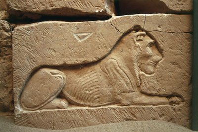 Relief of lion at Tomb of Kitines بواسطة الكسندر جبرائيل (بعد) ديكامبس