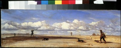 "" صيد البط "(صيادو البط) لوحة رسمها ألكسندر غابرييل ديكامبس (1803-1860) 1843 متحف بوشكين ، موسكو بواسطة الكسندر جابرييل ديكامبس