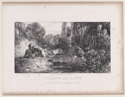 Wolf Hunt: الحيوانات المجروحة التي هاجمتها الكلاب ، من سلسلة Hunting Scenes ، 1829. بواسطة الكسندر جابرييل ديكامبس