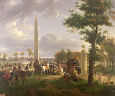 لقاء بين نابليون الأول (1769-1821) والبابا بيوس السابع (1742-1823) في غابة فونتينبلو في 1804 ، 1808 بواسطة الكسندر هياسنتي دونوي