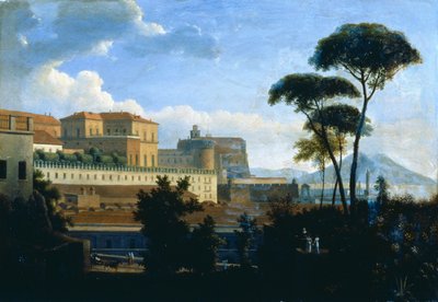 The Royal Palace of Naples seen from Saint Lucia بواسطة الكسندر هياسنتي دونوي