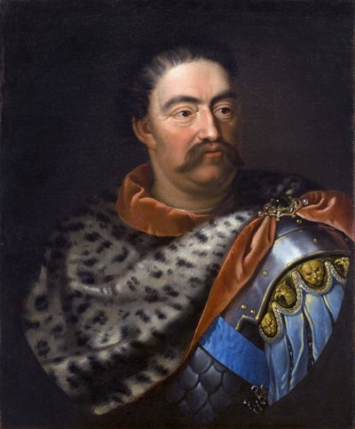 "" Portrait de Jean III Sobieski (1629-1696) roi de Pologne "" 17eme siecle - صورة جون الثالث سوبيسكي (1629-1696) ، ملك بولندا ودوق ليتوانيا الأكبر - تريسيوس ، يناير (حوالي 1620 - 1692) - ج. 1680 - زيت على قماش - 75x62 سم - متحف قصر ويلانو بواسطة الكسندر جان تريسيوس