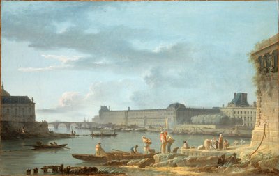 بونت رويال ومتحف اللوفر، من خلال بونت نوف تير بلين، حوالي عام 1780 (زيت على قماش) بواسطة الكسندر جان نويل