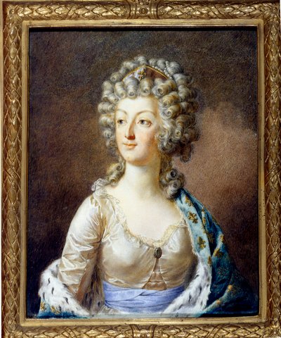صورة لماري أنطوانيت (1755-1793) ملكة فرنسا. تصفيفة شعرها e ete frizz (تجعيد الشعر) اللوحة بواسطة الكسندر كوتشارسكي (1741-1819) مجموعة خاصة من القرن الثامن عشر بواسطة الكسندر كوتشارسكي