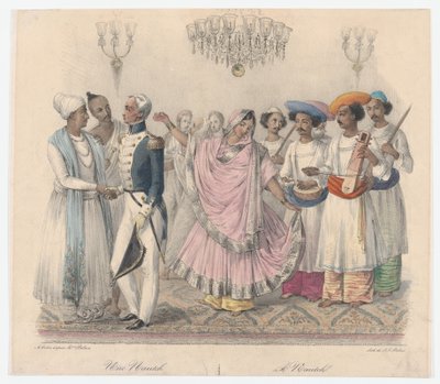 Une Nautch ، من أربع وعشرين لوحة توضيحية للأخلاق الهندوسية والأوروبية في البنغال ، ... ، ١٨٣٢ بواسطة جان جاك بيلنوس