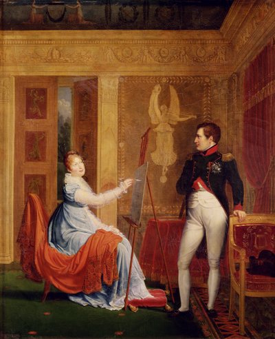 ماري لويز (1791-1847) من هابسبورغ لورين ترسم صورة لنابليون الأول (1769-1821) بواسطة الكسندر مينجود