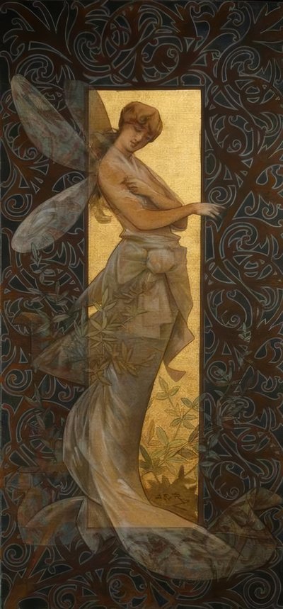 تكوين مع حورية مجنحة عند شروق الشمس بواسطة ألكسندر دي ريكير