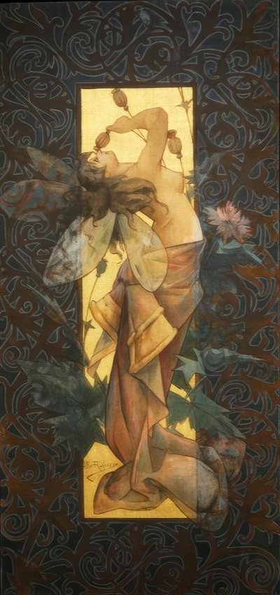 تكوين مع حورية مجنحة عند شروق الشمس بواسطة ألكسندر دي ريكير