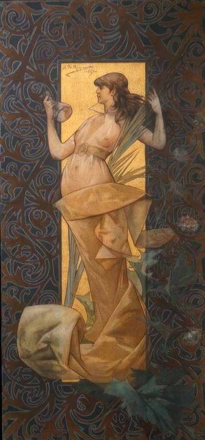 تكوين مع حورية مجنحة عند شروق الشمس بواسطة ألكسندر دي ريكير