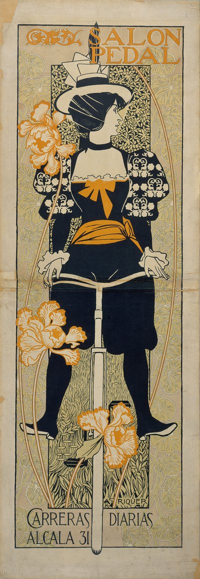 ملصق إعلان دواسة صالون ، 1897 بواسطة Alexandre de Riquer