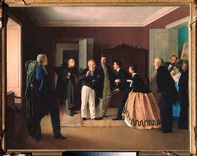 استقالة الرئيس - رسم أليكسي لوكيش يوشانوف (1840-بعد 1866) ، زيت على قماش بواسطة أليكسي لوكيش يوشانوف