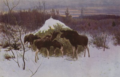 قطيع الأيائل ، 1889 بواسطة أليكسي ستيبانوفيتش ستيبانوف