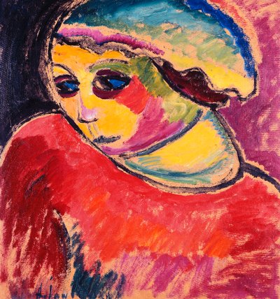 قلنسوة خضراء غطاء محرك السيارة الأخضر ، 1911 بواسطة Alexej von Jawlensky