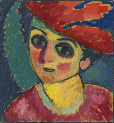 قبعة حمراء بواسطة Alexej von Jawlensky