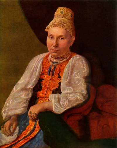 صورة زوجة أوبراتسوف ، التاجر من رشيف ، 1830s ، 1965. بواسطة أليكسي فينيسيانوف
