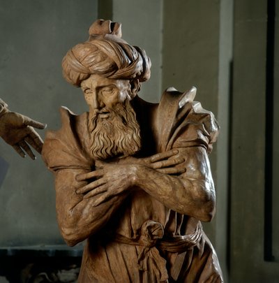نيقوديموس ، تفاصيل مراثي المسيح ، في كنيسة الطوباوي ألدروفاندي (الطين) بواسطة ألفونسو لومباردي