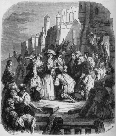 دخلت Mademoiselle de Montpensier أورليانز خلال Fronde في 27 مارس 1652. نقش بعد اللوحة التي رسمها ألفريد جوهانوت (1800-1837). بواسطة ألفريد (بعد) جوهانوت
