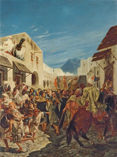 الموسيقيون اليهود في شوارع تطوان ، ص 1858 بواسطة ألفريد دهودنسك