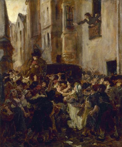 اعتقال شارلوت كورداي ، ج. 1853. بواسطة ألفريد دهودنسك