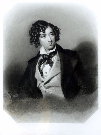 صورة لبنجامين دزرائيلي اسكواير (1804-81) MP ، نقشها هـ. روبنسون ، c.1840 بواسطة ألفريد إدوارد شالون