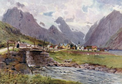 Fjaerland ، Sogne Fjord بواسطة ألفريد هيتون كوبر