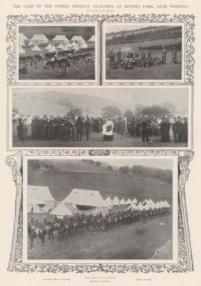معسكر Surrey Imperial Yeomanry في Denbies Park ، بالقرب من Dorking بواسطة ألفريد هيو فيشر