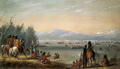 قرية هندية. عمل ألفريد جاكوب ميلر (1810-1874) بواسطة ألفريد جاكوب ميلر
